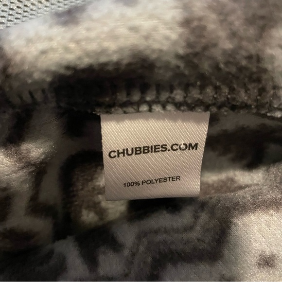 Chubbies The Bear Hug fair isle fleece quarter zip pull over large gray - Picture 6 of 6